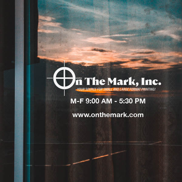 on the mark vinyl lettering