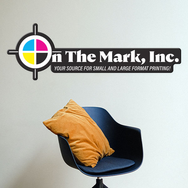 on the mark custom adhesive graphics sign