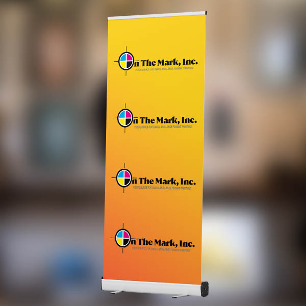 on the mark retractable banner stand up