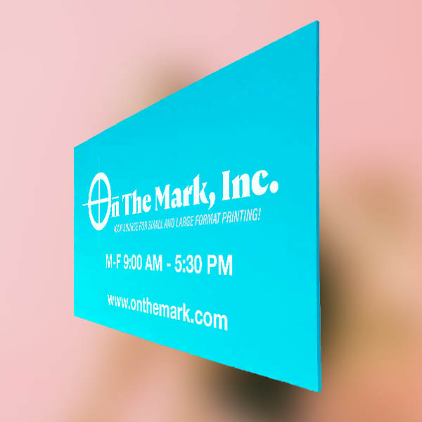 on the mark vinyl lettering on pvc board printing manassas va