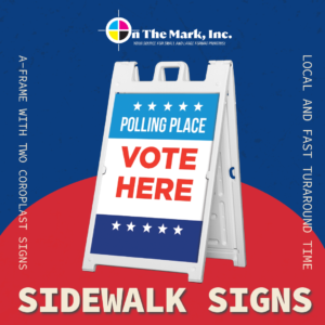 on the mark a frame signage sign vote