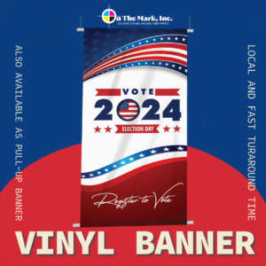 on the mark vinyl banner vote printing manassas va